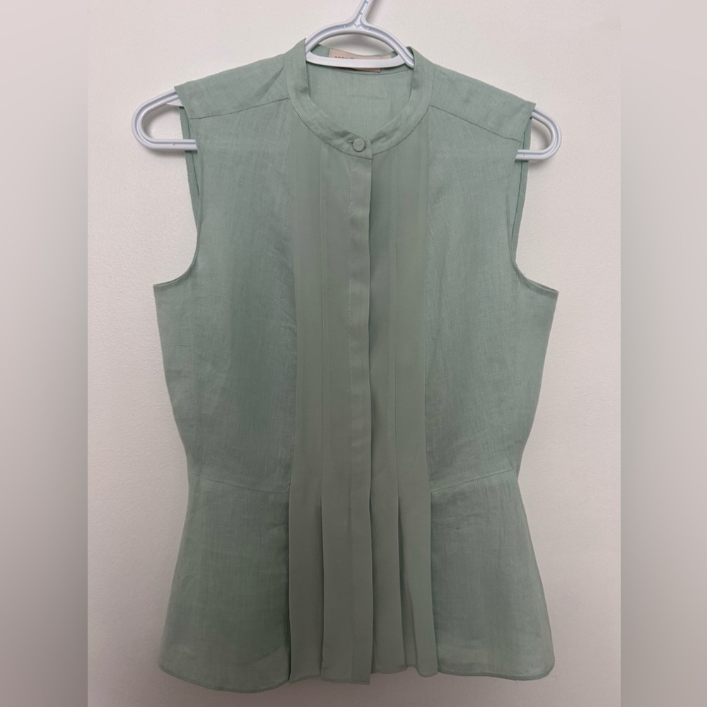 Tory Burch Linen and Silk Blouse - Picture 1 of 8